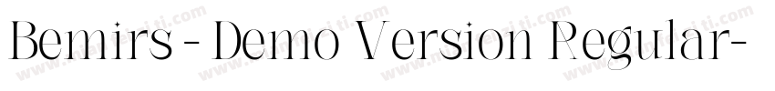 Bemirs - Demo Version Regular字体转换